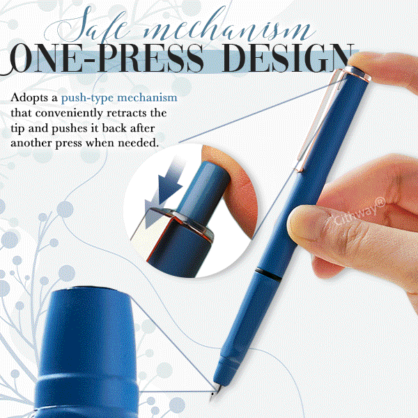 Inkava™ - Smooth Writing Retractable Fountain Pen