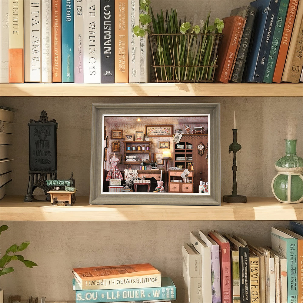Nooklyn™ – Lily's Sewing Shop Book Nook Kit (50% Off)