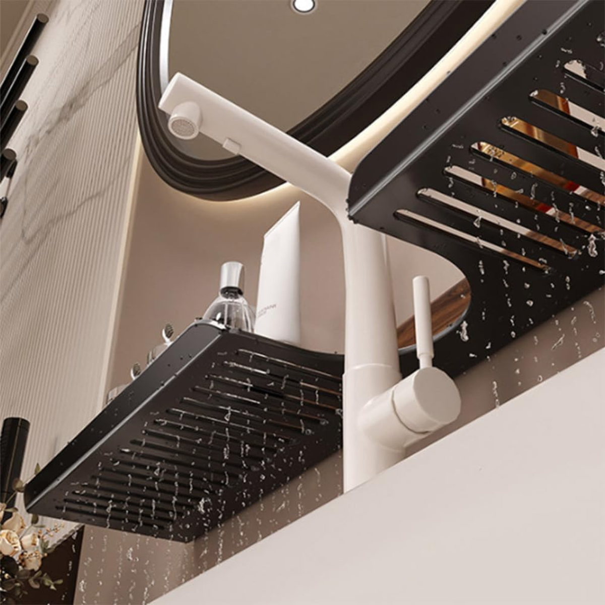Tiera™ – Premium Walnut Wood Faucet Shelf (50% Off)