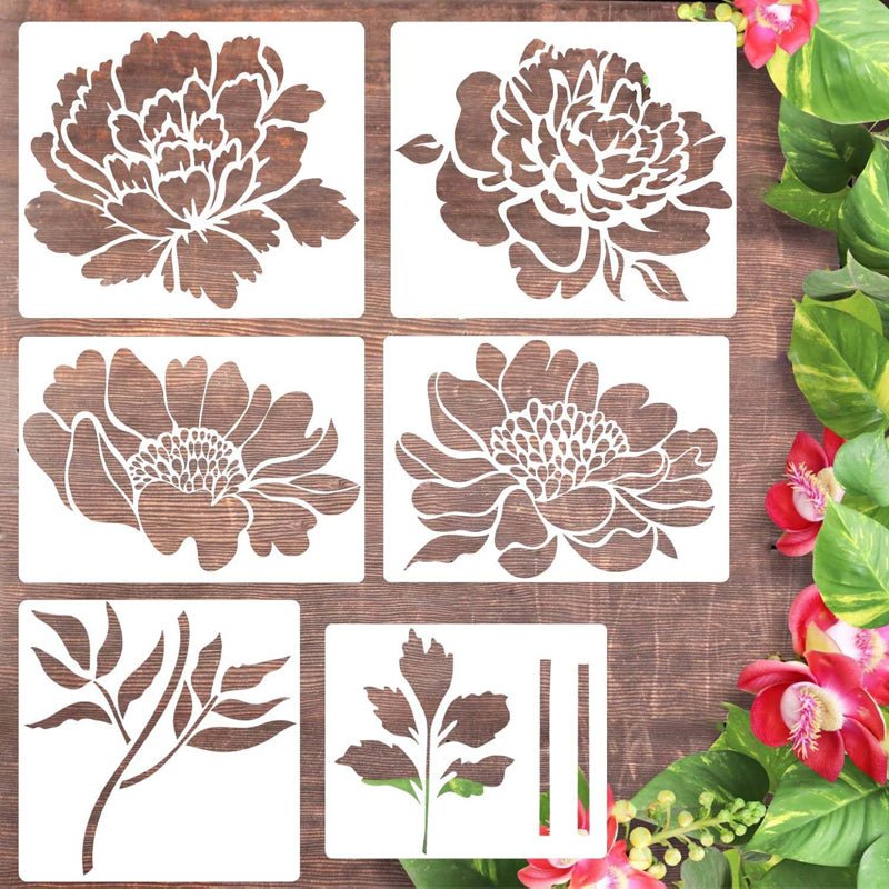 Florenza™ - 6 Large Flower Stencils for Garden Makeovers (50% Off) - Evesbury