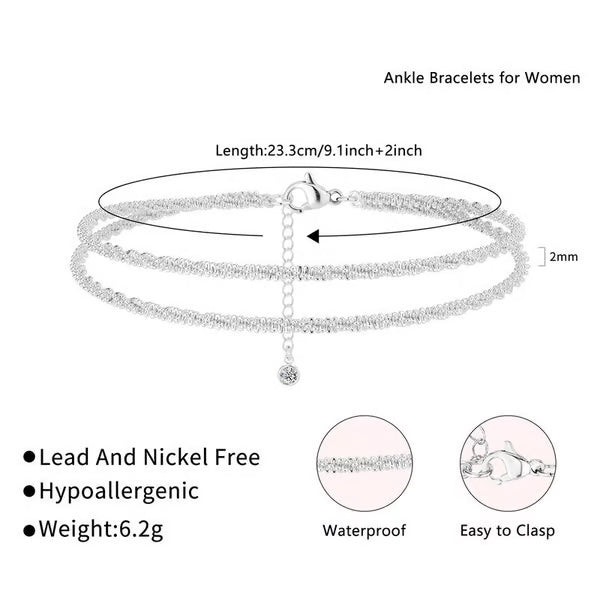 Silvara™ - Dainty Layered Anklet (60% Off)