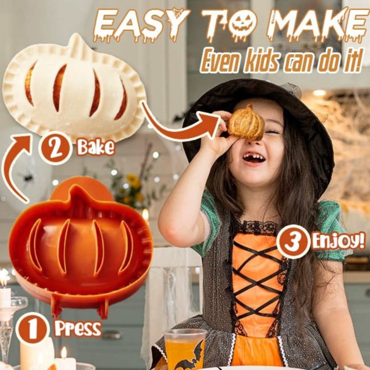 PieWhimsy™ – Spooky-Shaped Pie Maker for Festive Baking (2+1 Free)