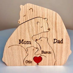 Cubunity™ – Personalized Wooden Bears Family Puzzle Gifts (50% Off)