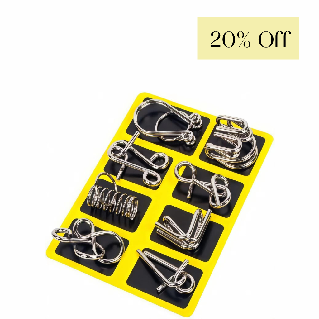 TwistMind™ – Metal Wire Puzzle IQ Test Set