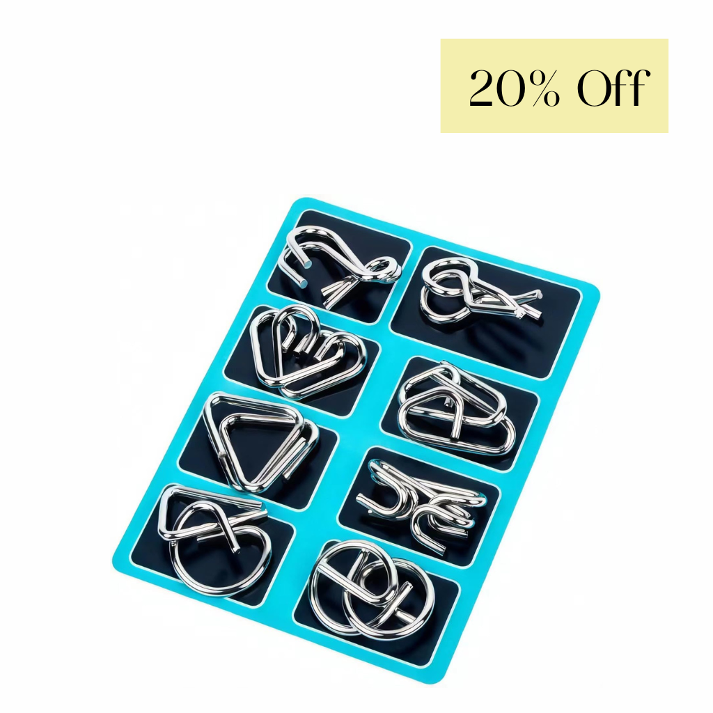 TwistMind™ – Metal Wire Puzzle IQ Test Set