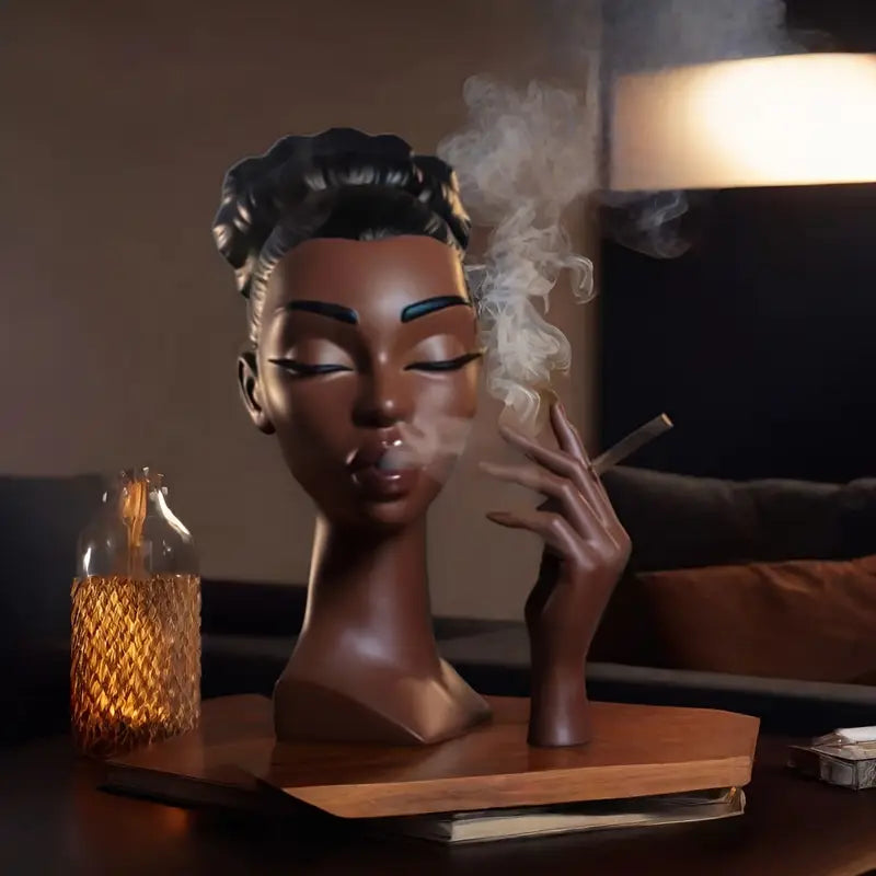 Scentra™ - Luxury Black Woman Head Incense Sculpture (50% Off)