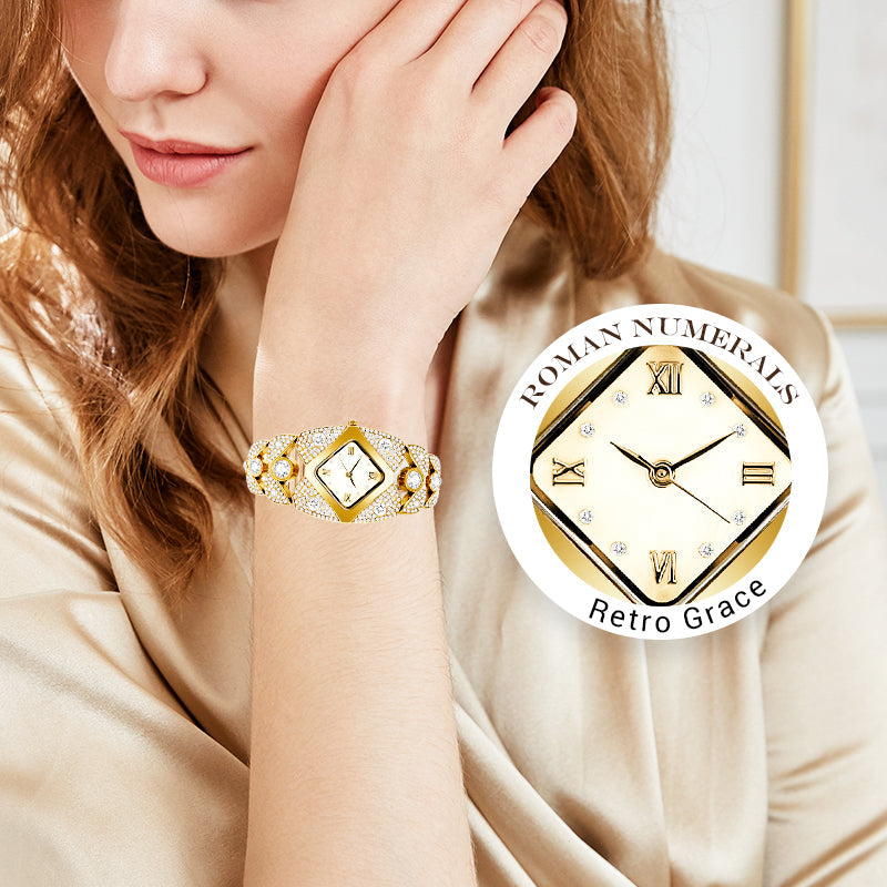 Lucelina™ – Elegant Vintage-Style Stone Watch (50% Off)