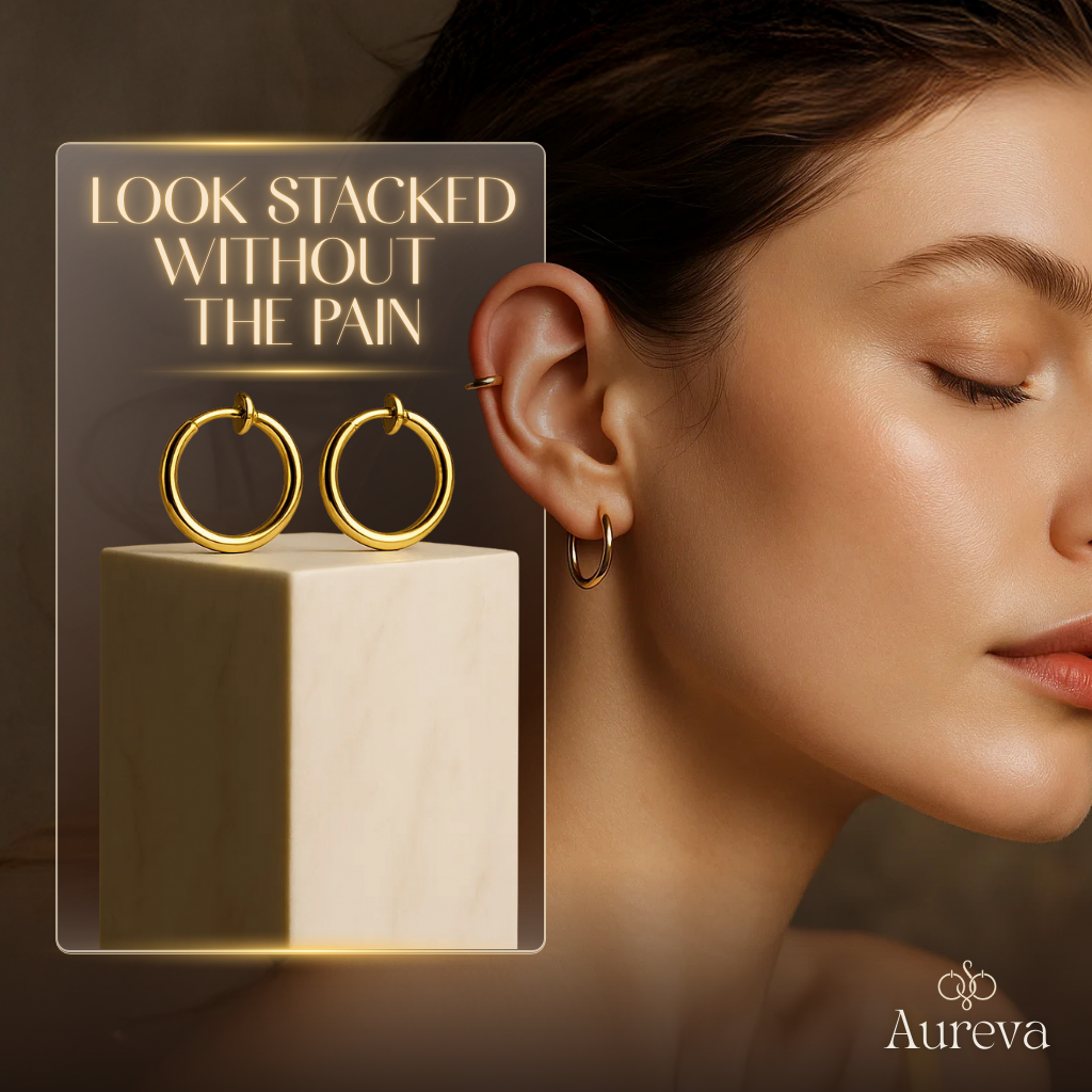 Aureva™ – Retractable Comfort Earrings (1+1 Free)