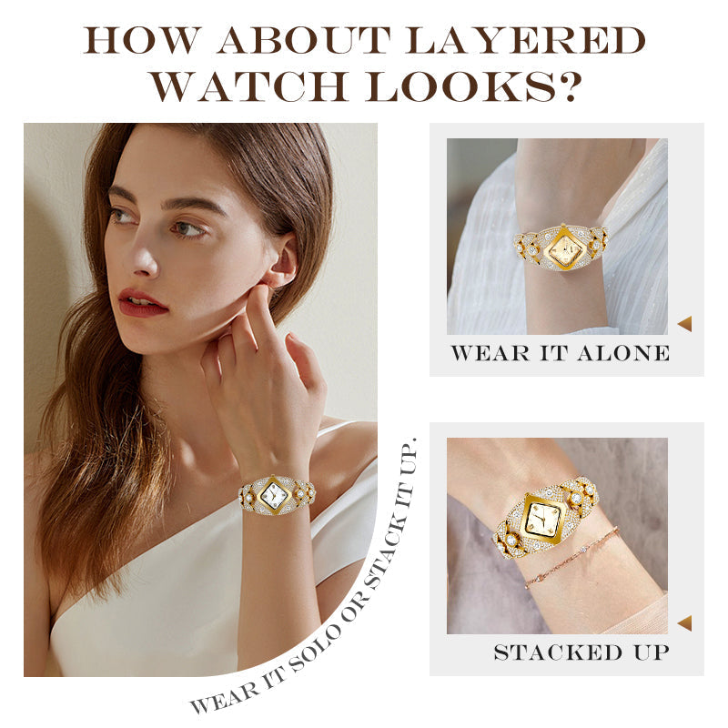 Lucelina™ – Elegant Vintage-Style Stone Watch (50% Off)