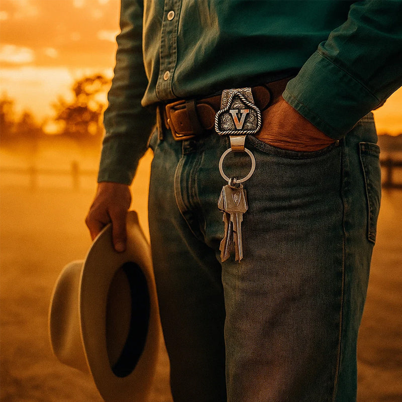 Rodeaux™ – Western Initial Key Clip (50% Off)