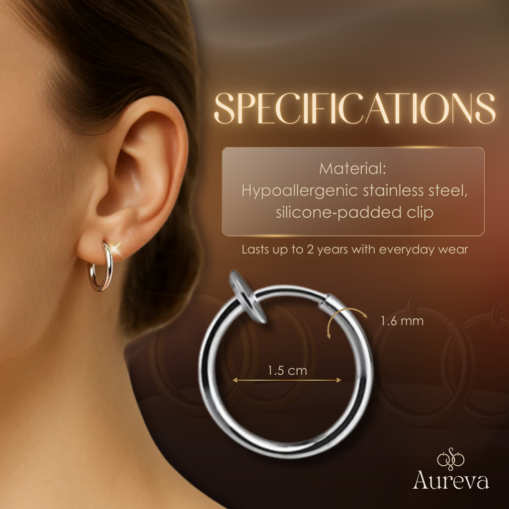 Aureva™ – Retractable Comfort Earrings (1+1 Free)