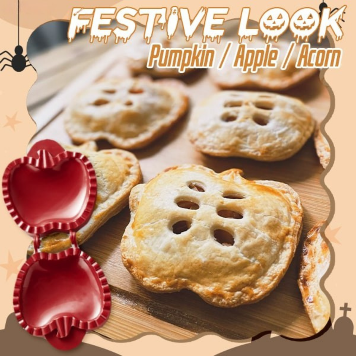 PieWhimsy™ – Spooky-Shaped Pie Maker for Festive Baking (2+1 Free)