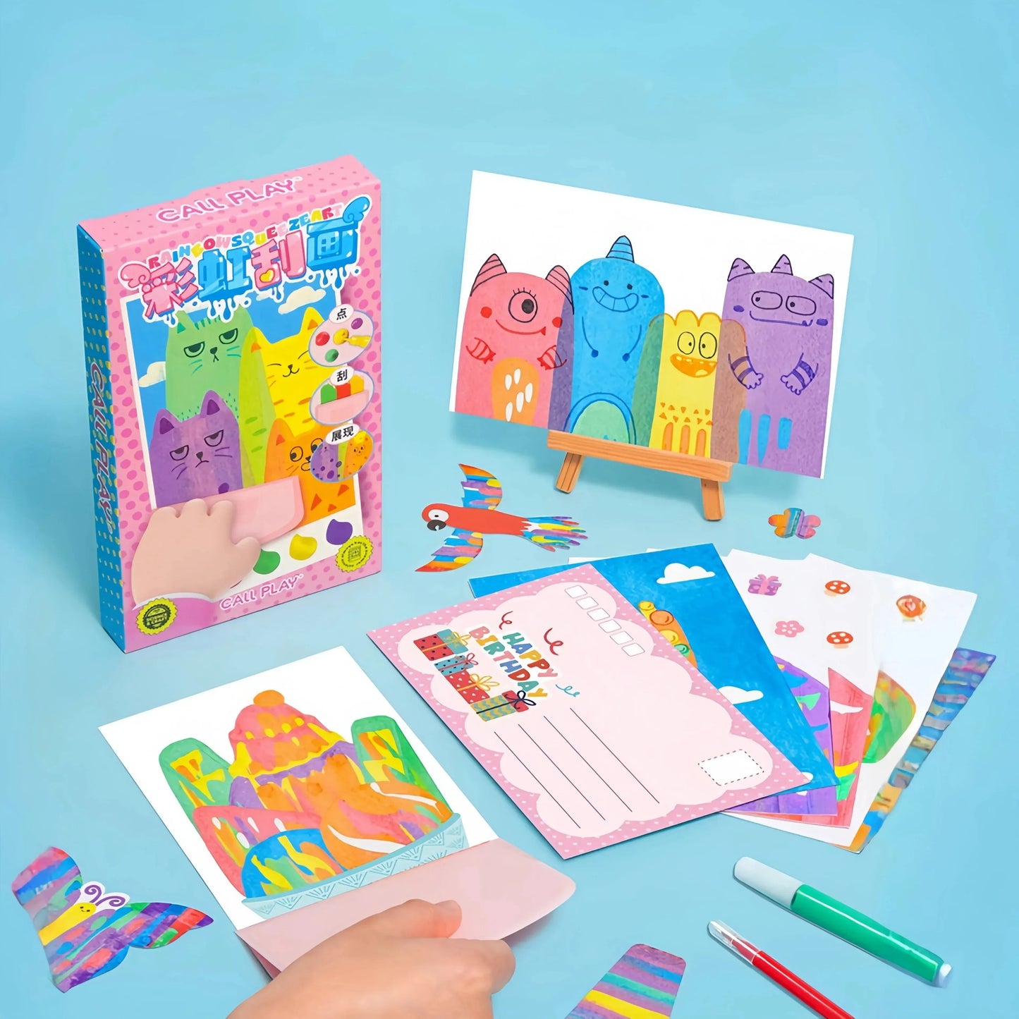 CraftWhirl™ - Colorful Scratch Painting Activity Kit (50% Off)