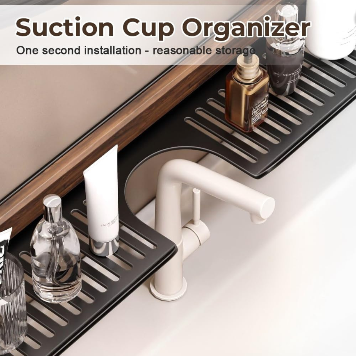 Tiera™ – Premium Walnut Wood Faucet Shelf (50% Off)