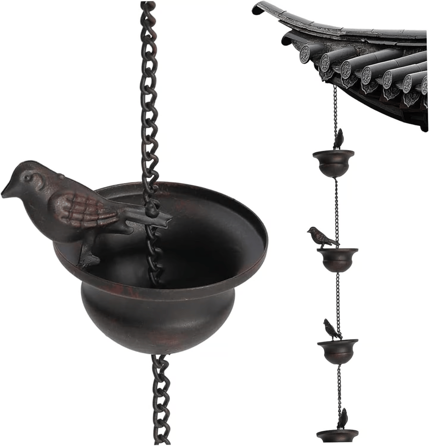 RainPerch™ – Bird Rain Chain for Garden Charm (50% Off)