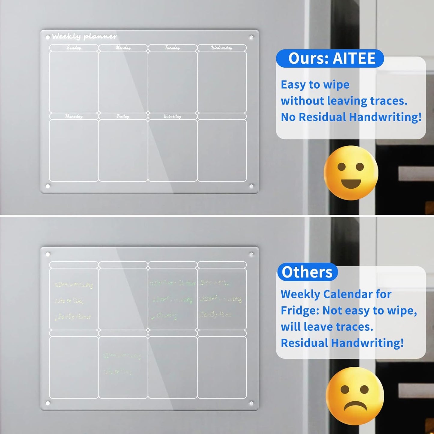 Planiva™ – Clear Acrylic Fridge Planner (50% Off)