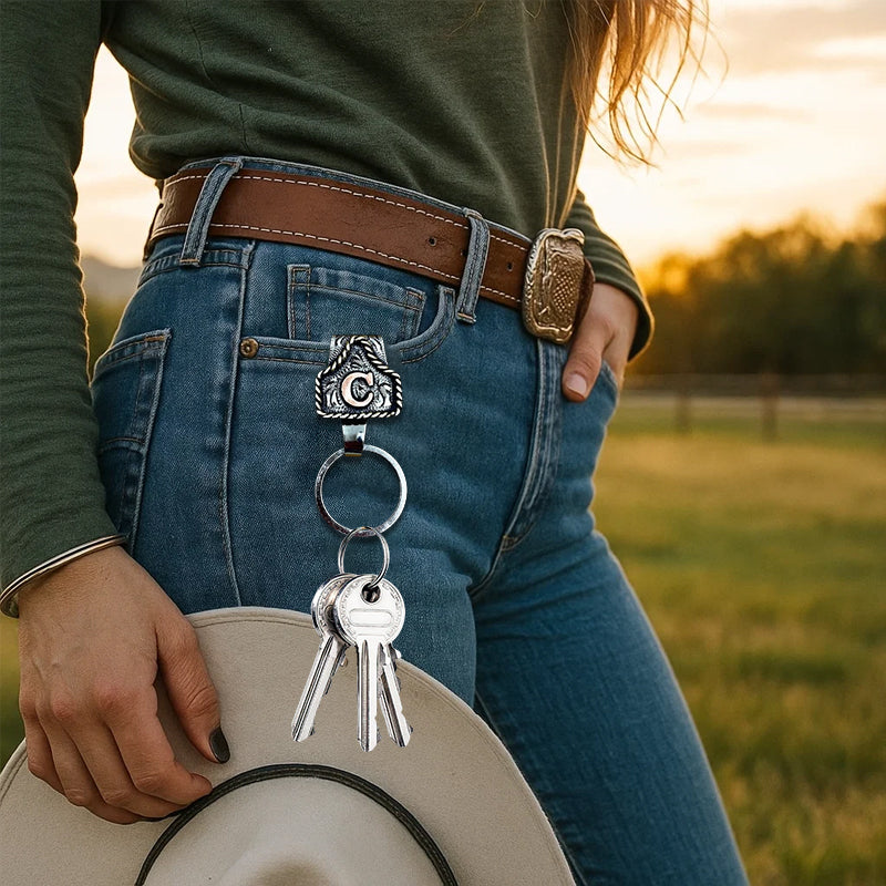 Rodeaux™ – Western Initial Key Clip (50% Off)