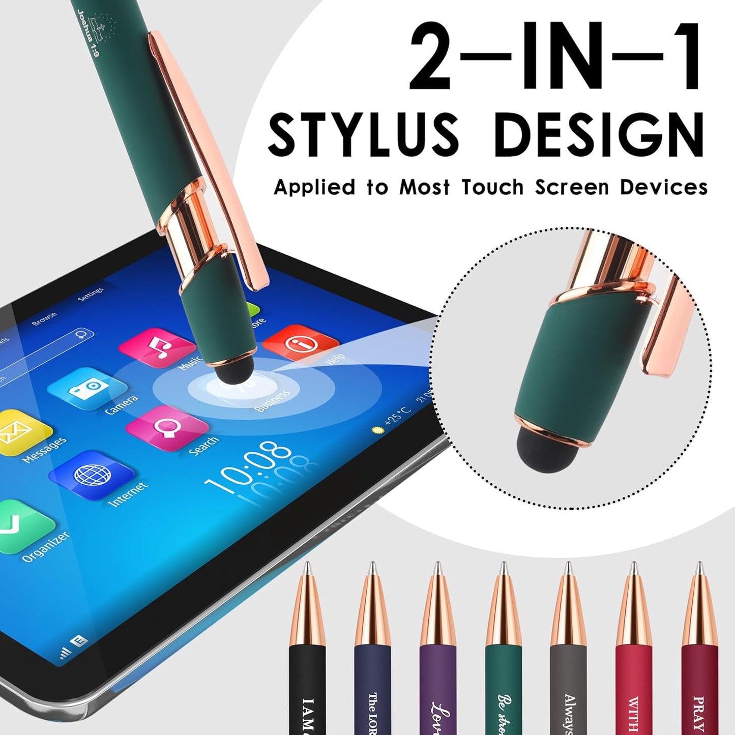 Inkria™ – 10 Pcs Bible Verse Pens with Stylus Tips (50% Off)