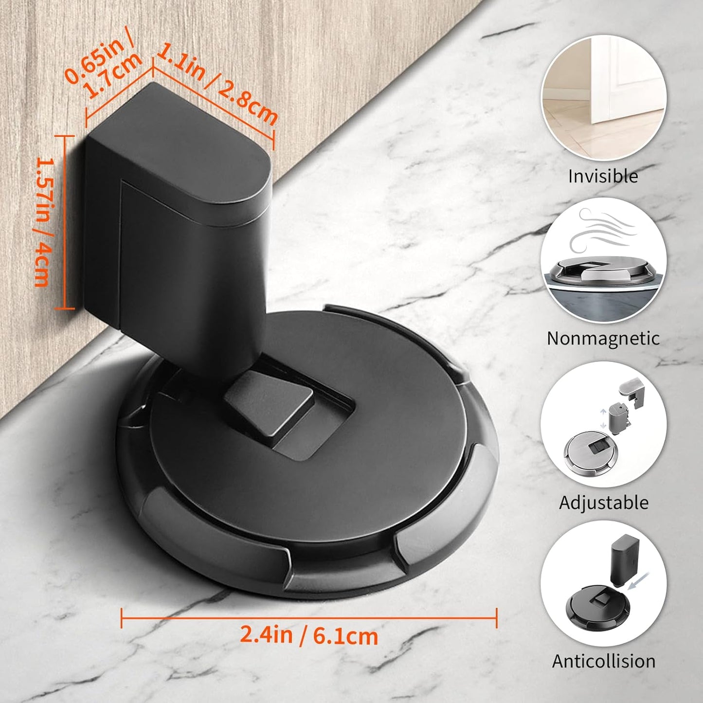 Aluvia™ – Brushed Nickel Door Stopper (50% Off)