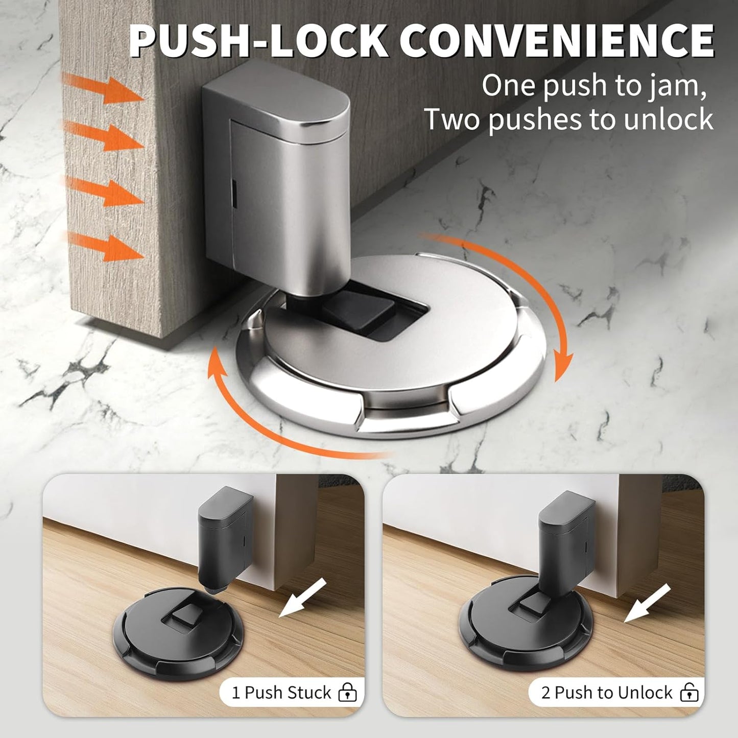Aluvia™ – Brushed Nickel Door Stopper (50% Off)