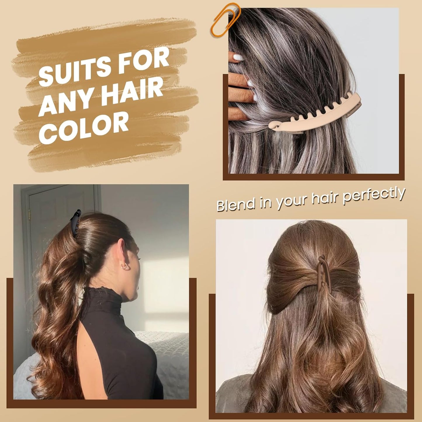 Velvina™ – Easy-Hold Banana Clips for All Hair Types (2+2 Free)
