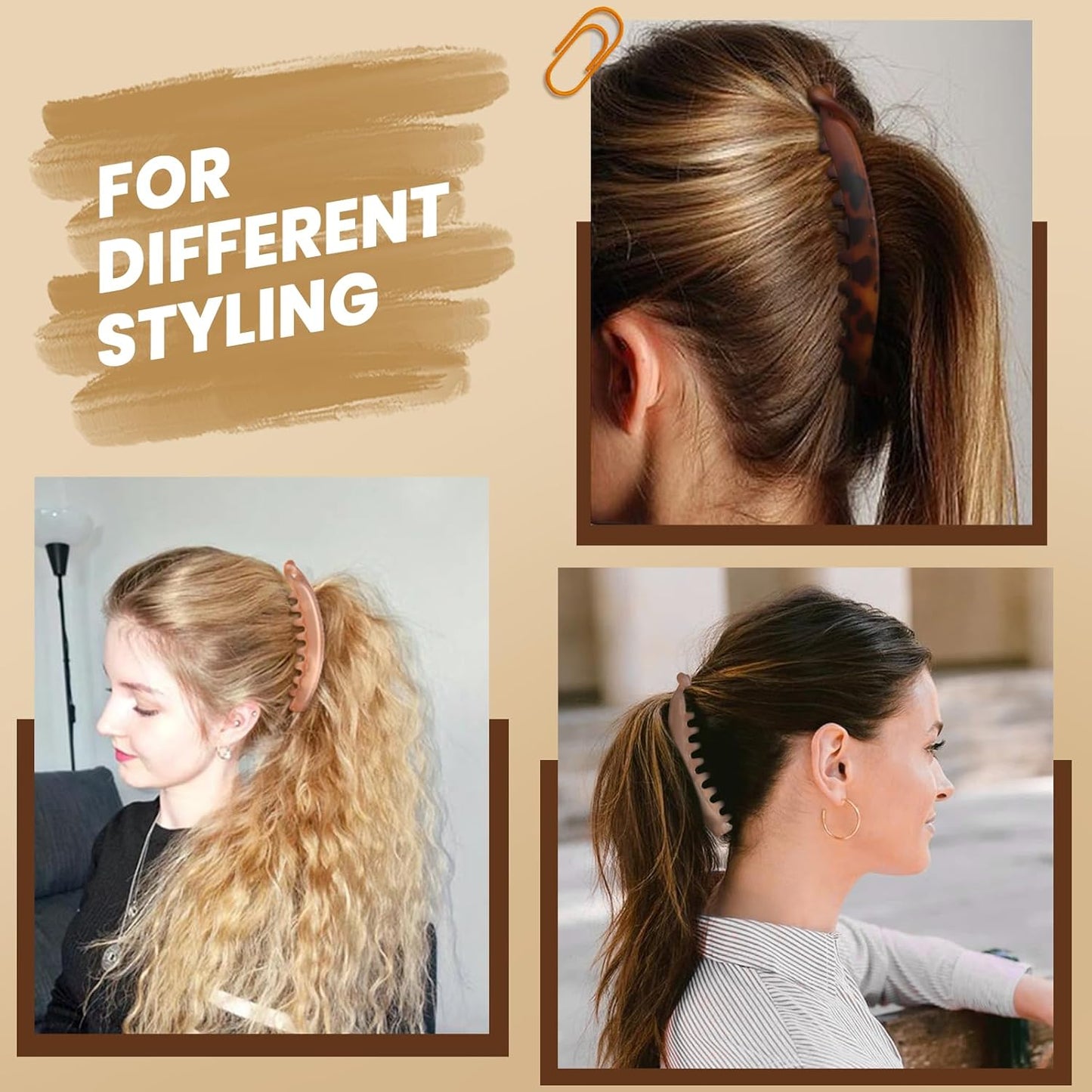 Velvina™ – Easy-Hold Banana Clips for All Hair Types (2+2 Free)