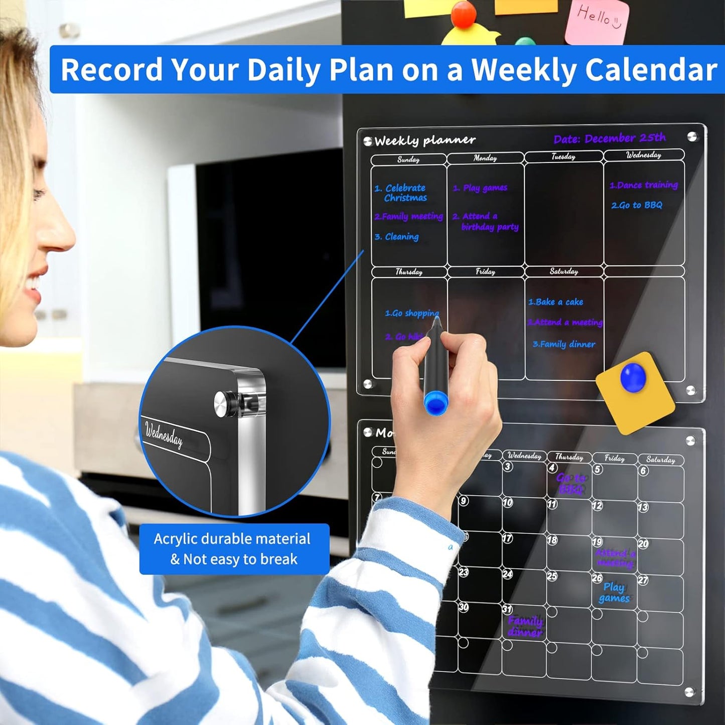 Planiva™ – Clear Acrylic Fridge Planner (50% Off)