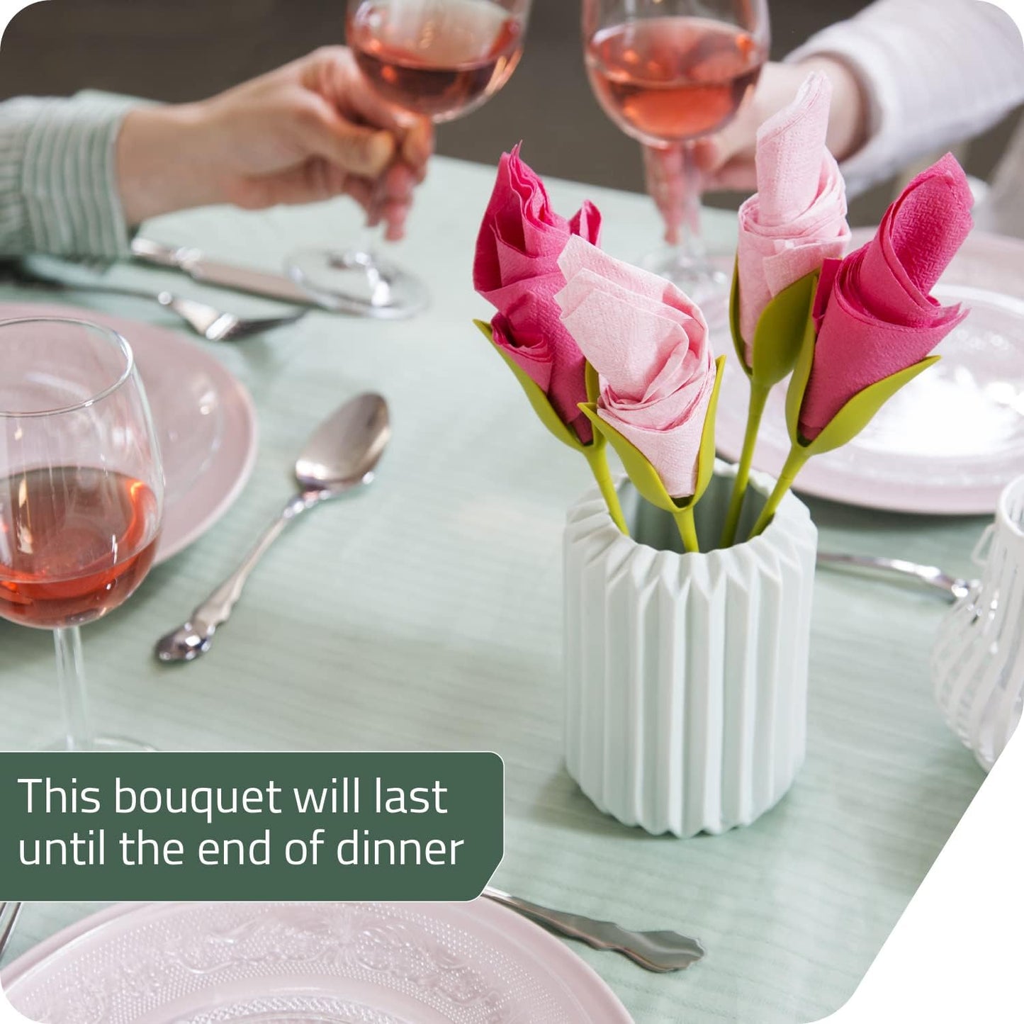 Florenza™ - Roll Napkins into Elegant Flowers (2+2 free) - Evesbury