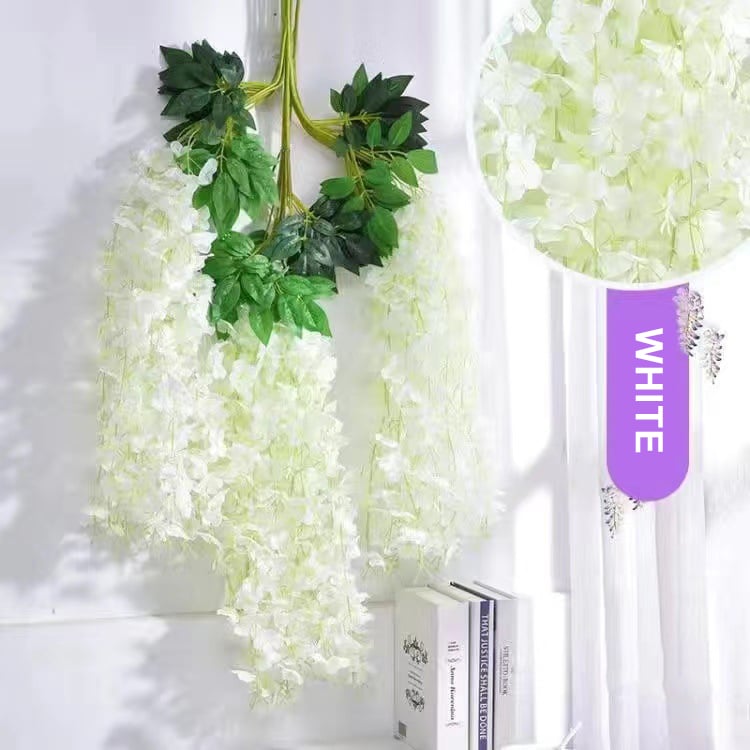 Florenza™ - Artificial Wisteria Flowers For an Elegant Home (12 Pieces) - Evesbury