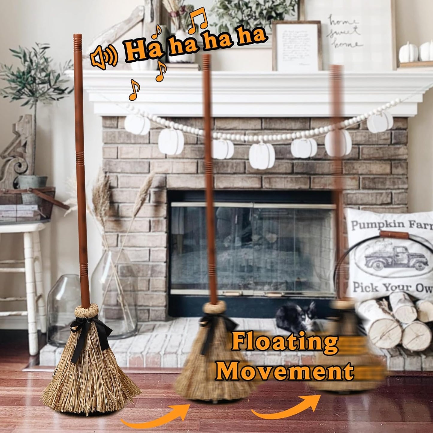 SpellSweep™ – Floating Witch’s Dancing Broom Decor (50% Off)