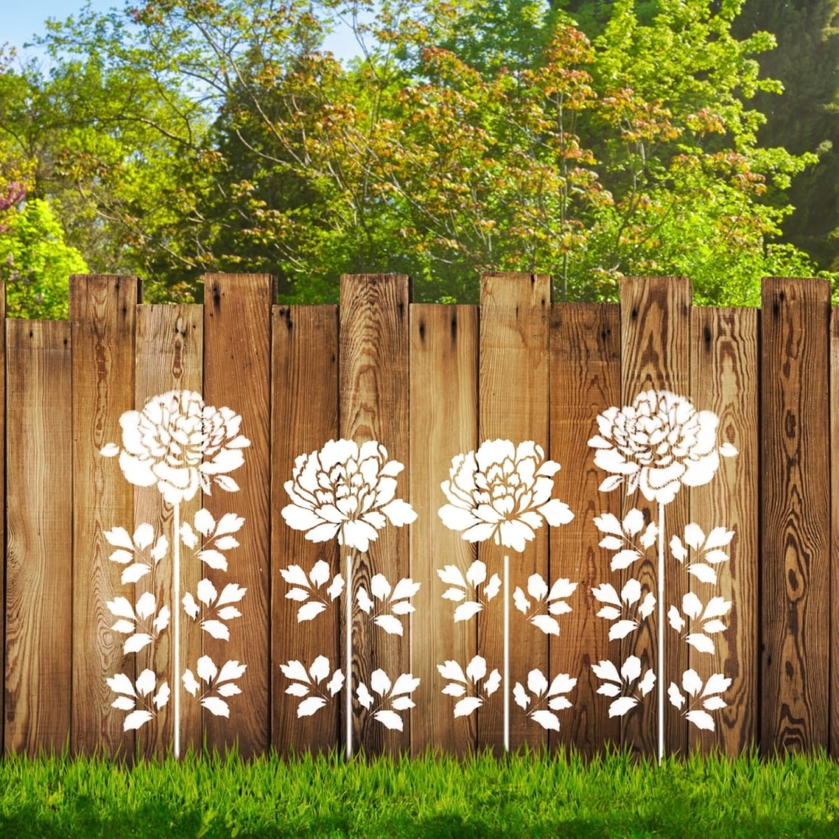 Florenza™ - 6 Large Flower Stencils for Garden Makeovers (50% Off) - Evesbury