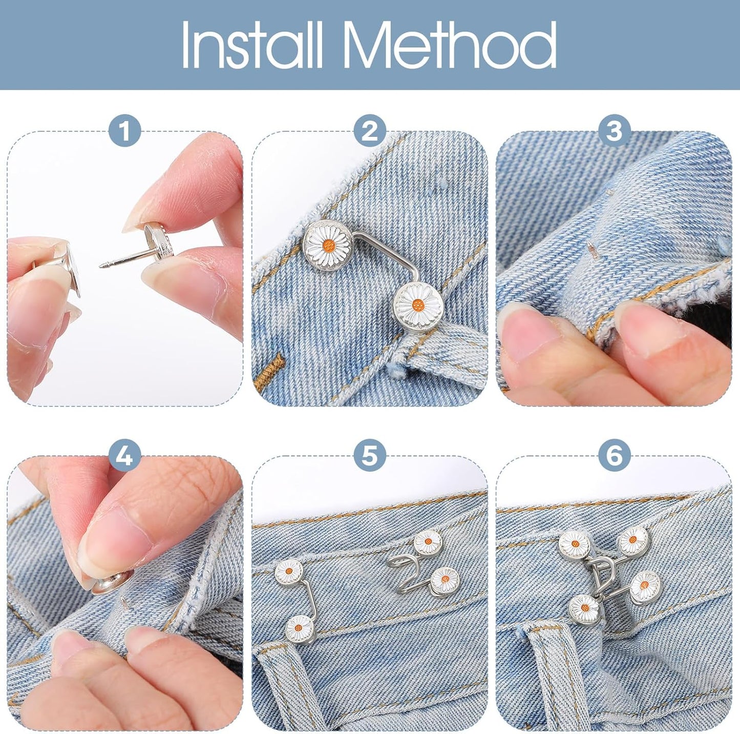 Waistella™ – Reusable Button Tightener for Better Fit (2+2 Free)