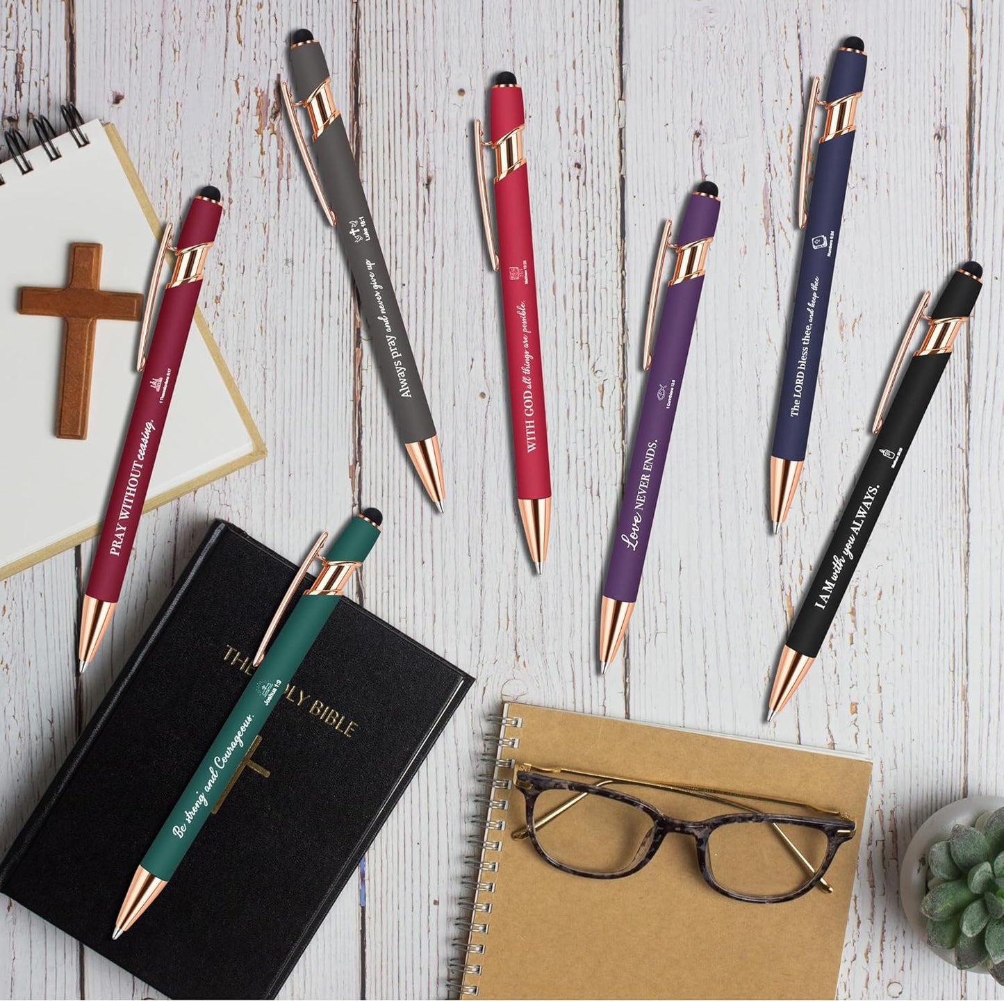 Inkria™ – 10 Pcs Bible Verse Pens with Stylus Tips (50% Off)