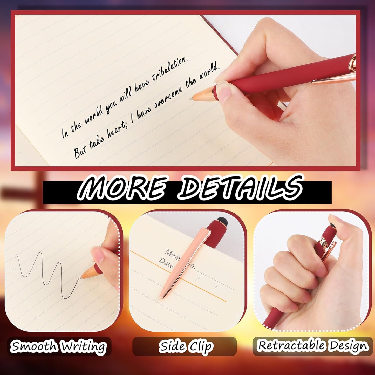 Inkria™ – 10 Pcs Bible Verse Pens with Stylus Tips (50% Off)