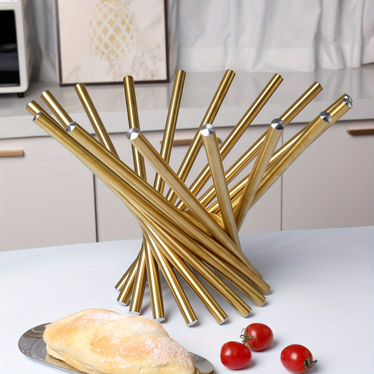 Nestelle™ – Elegant Stainless Steel Fruit Display Bowl (50% Off)