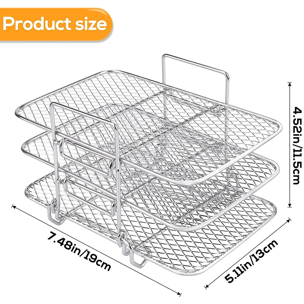 Cravell™ – Stackable Cooking Rack for Even Air Frying (50% Off)