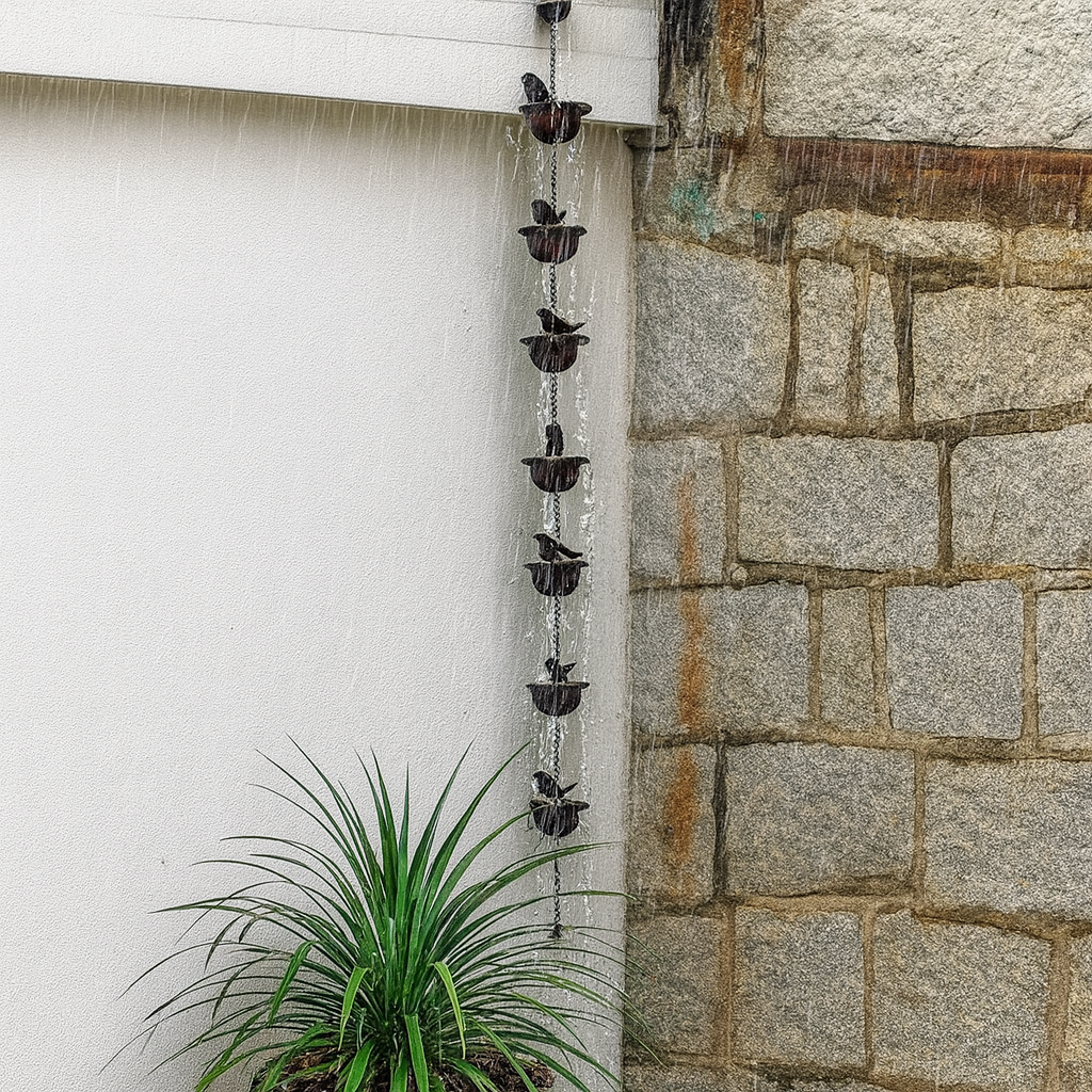 RainPerch™ – Bird Rain Chain for Garden Charm (50% Off)