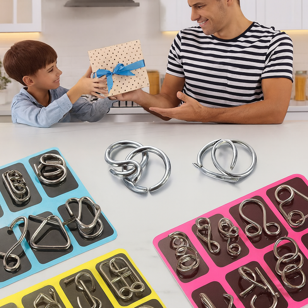 TwistMind™ – Metal Wire Puzzle IQ Test Set