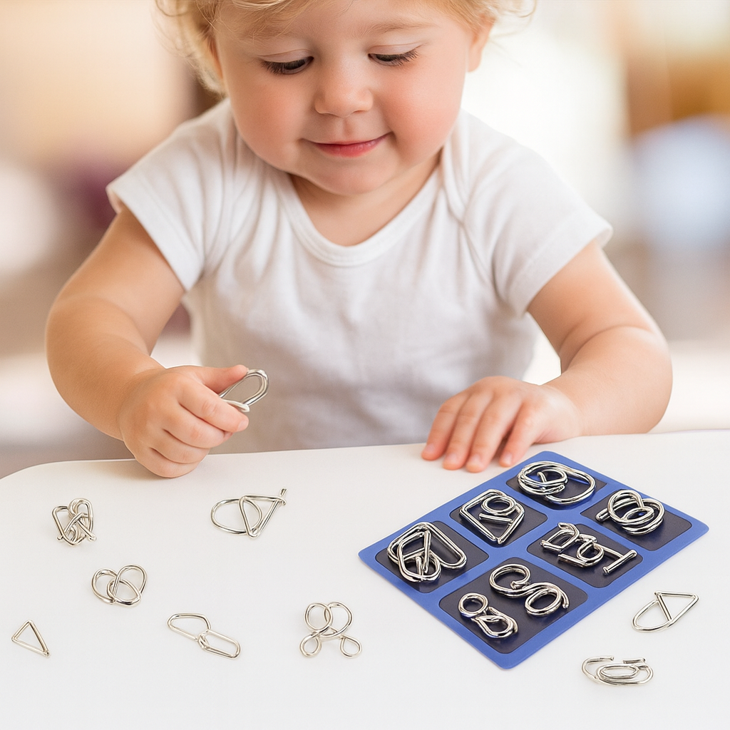 TwistMind™ – Metal Wire Puzzle IQ Test Set