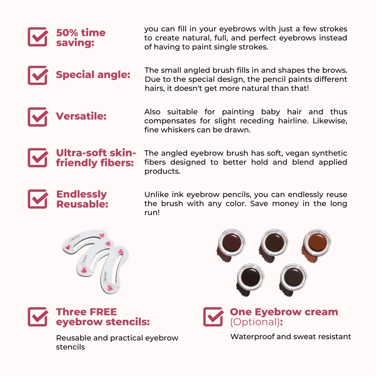 Browsic™ - 2.0 Precision Brow Brush + Free Stencils (50% Off) - Evesbury