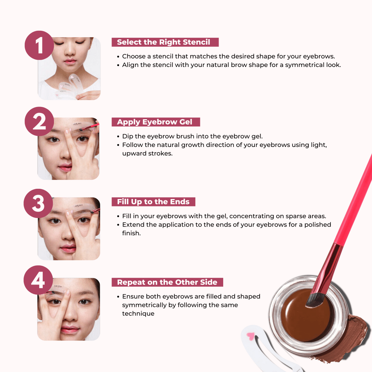 Browsic™ - 2.0 Precision Brow Brush + Free Stencils (50% Off) - Evesbury