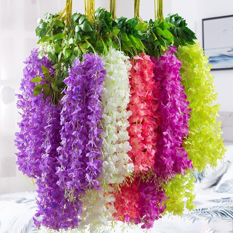 Florenza™ - Artificial Wisteria Flowers For an Elegant Home (12 Pieces) - Evesbury