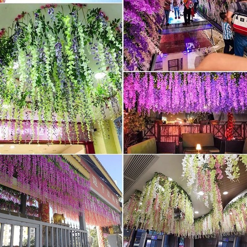 Florenza™ - Artificial Wisteria Flowers For an Elegant Home (12 Pieces) - Evesbury