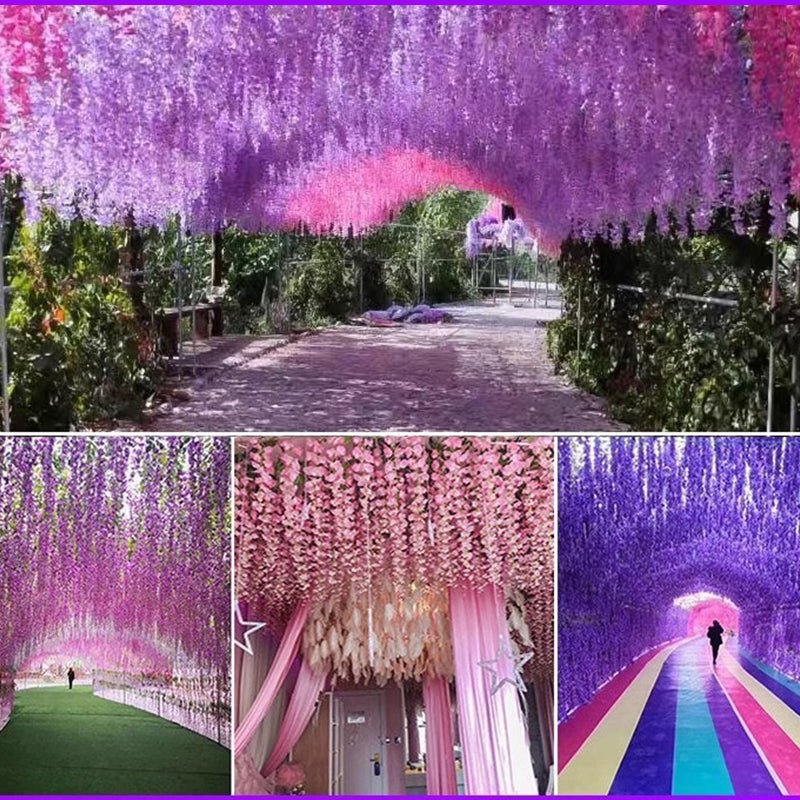 Florenza™ - Artificial Wisteria Flowers For an Elegant Home (12 Pieces) - Evesbury