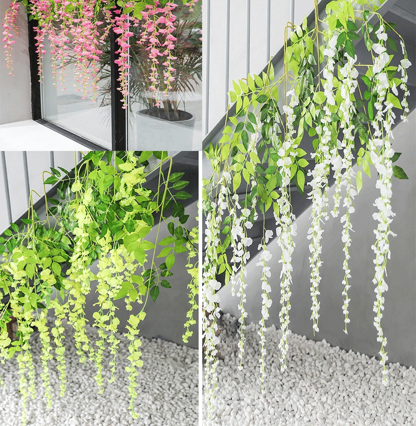 Florenza™ - Artificial Wisteria Flowers For an Elegant Home (12 Pieces) - Evesbury