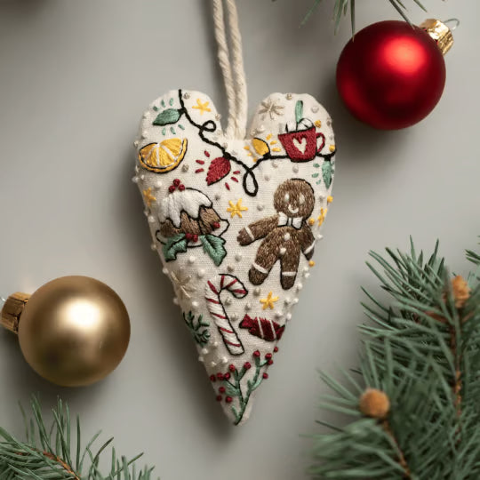 Stitchmas™ – DIY Heart Ornament Embroidery Kit