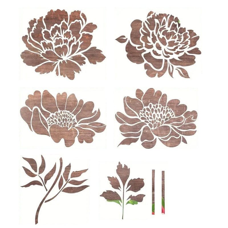 Florenza™ - 6 Large Flower Stencils for Garden Makeovers (50% Off) - Evesbury