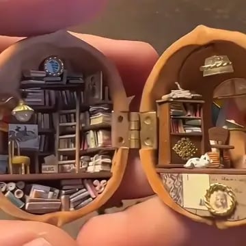 Elowood™ – Handcrafted Storybook Scene Inside a Walnut (50% Off)