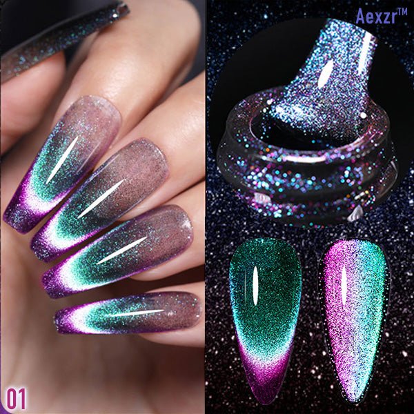 Aexzr™ - Magnetic Gel Polish for 3D Shine (2+1 Free) - Evesbury