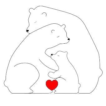 Cubunity™ – Personalized Wooden Bears Family Puzzle Gifts (50% Off)